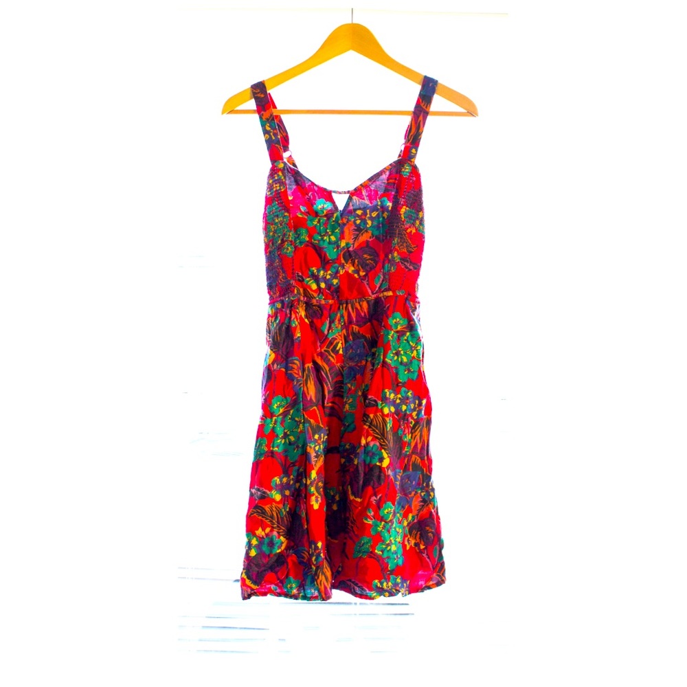 Urban Outfitters Red Floral Summer Dress